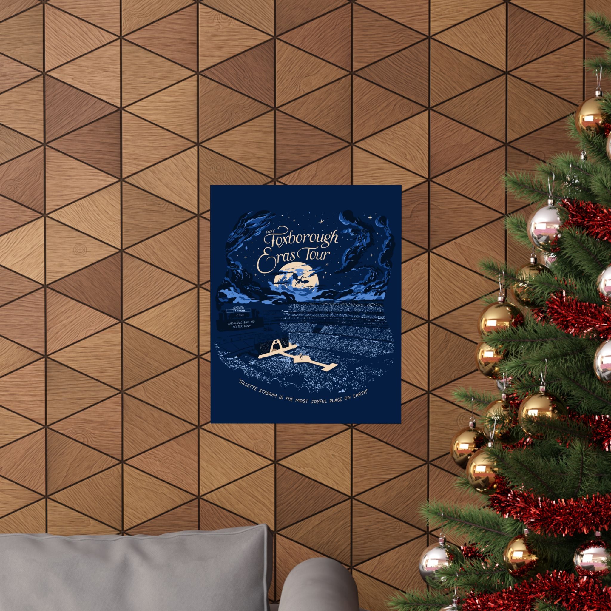 Navy Night One Foxborough Eras Tour Gillette Stadium Poster