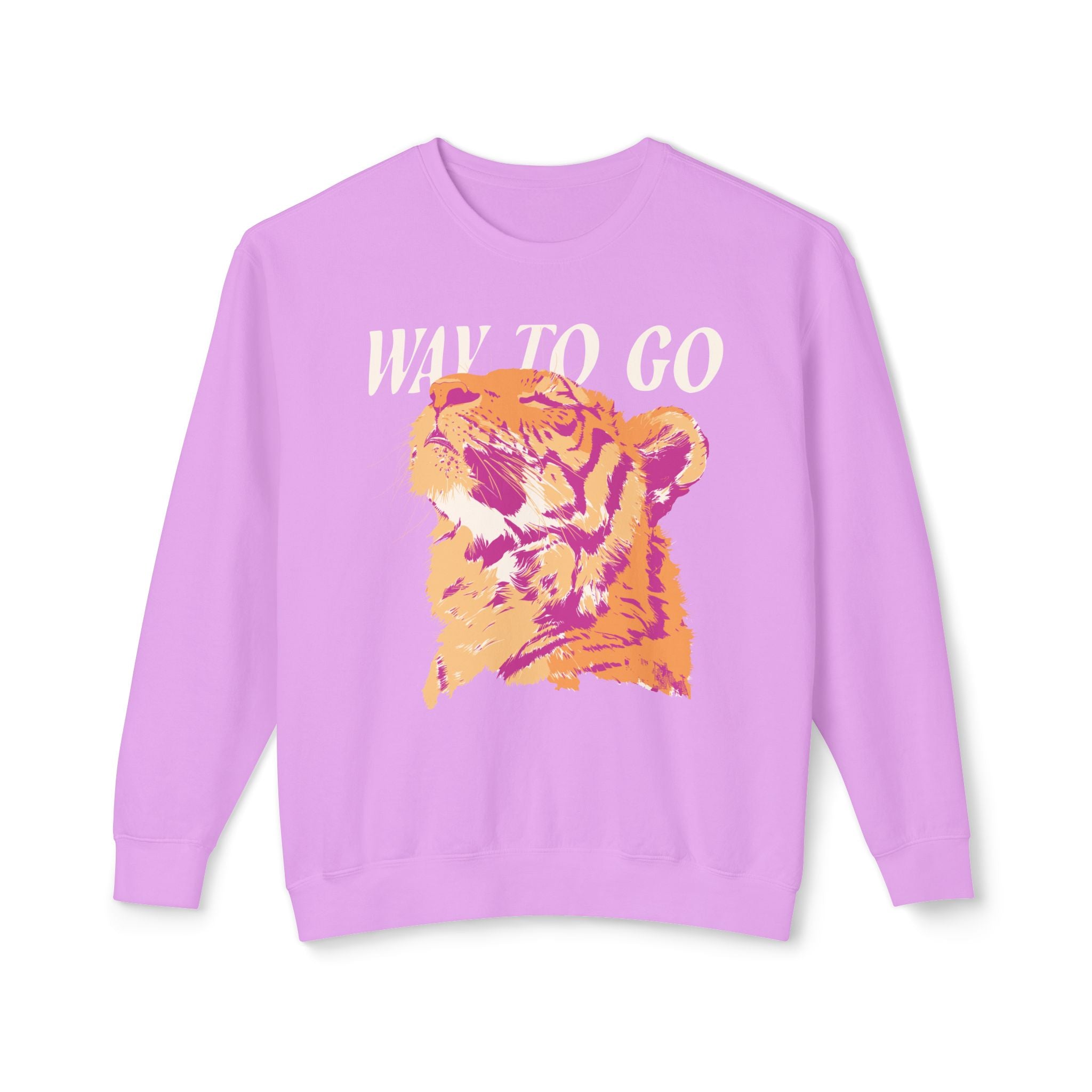 Way To Go Tiger Lightweight Comfort Colors Crewneck