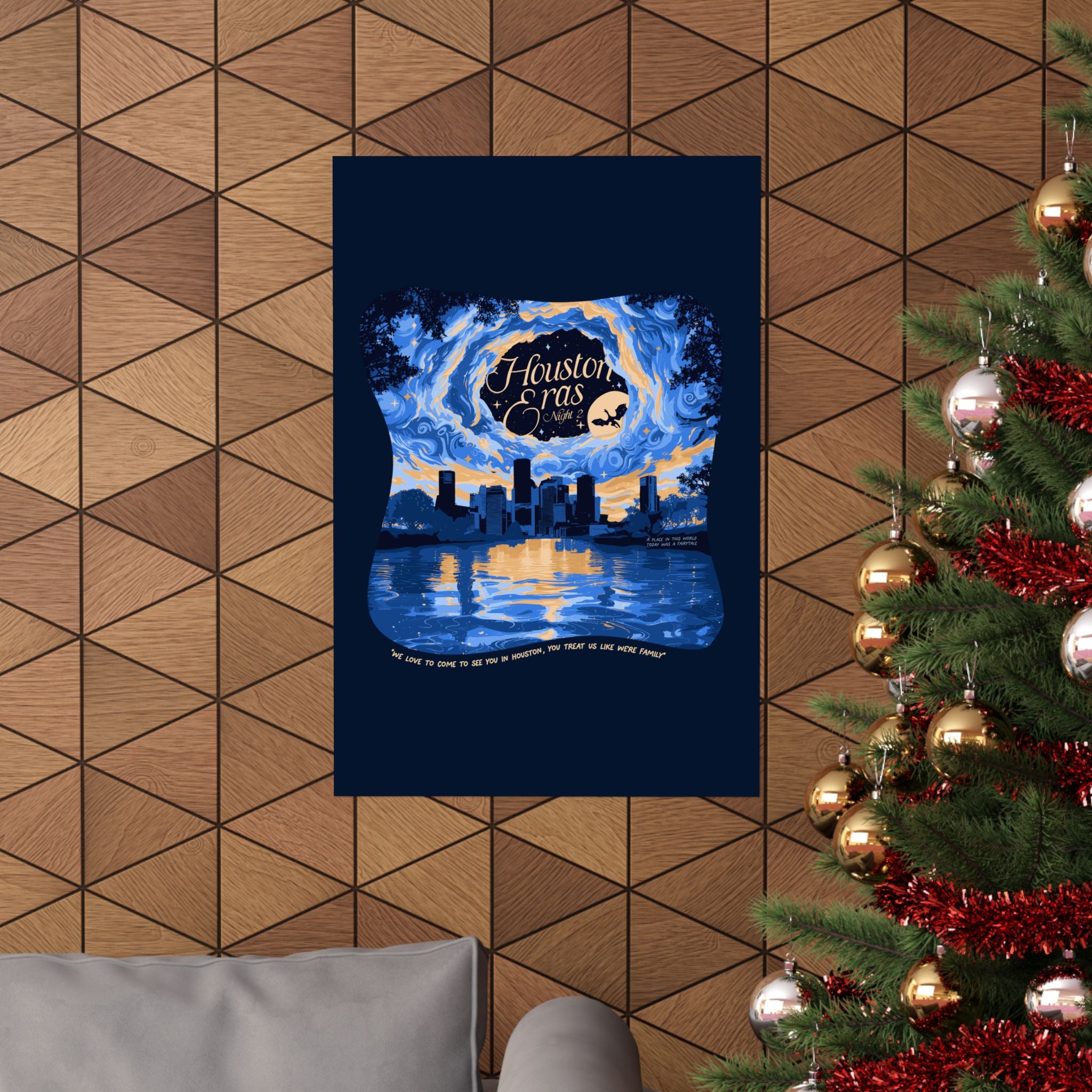 Navy Night Two Houston Eras Tour Poster