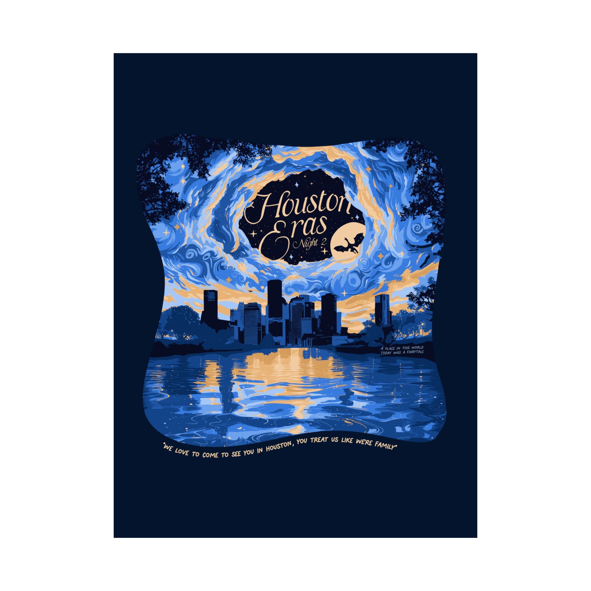 Navy Night Two Houston Eras Tour Poster