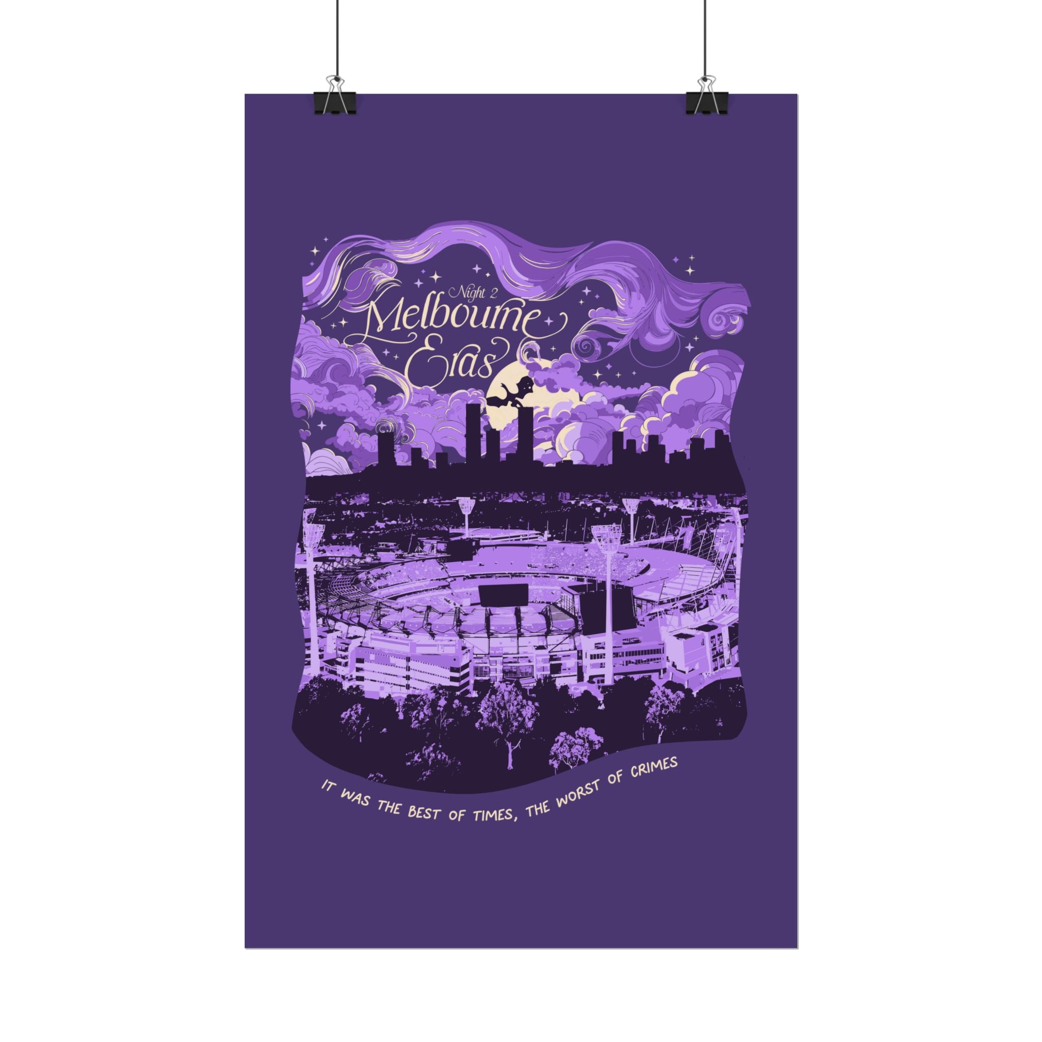 Purple Night Two Melbourne Eras Tour Poster