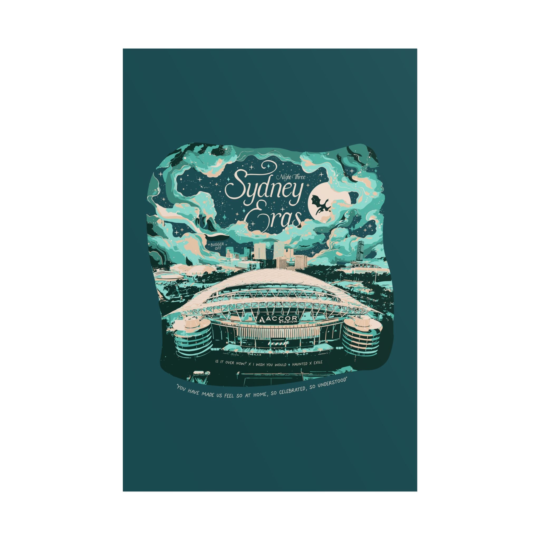Emerald Night Three Sydney Eras Tour Poster