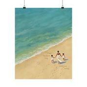 Best Day on the Beach – Black Mom & Daughters Print