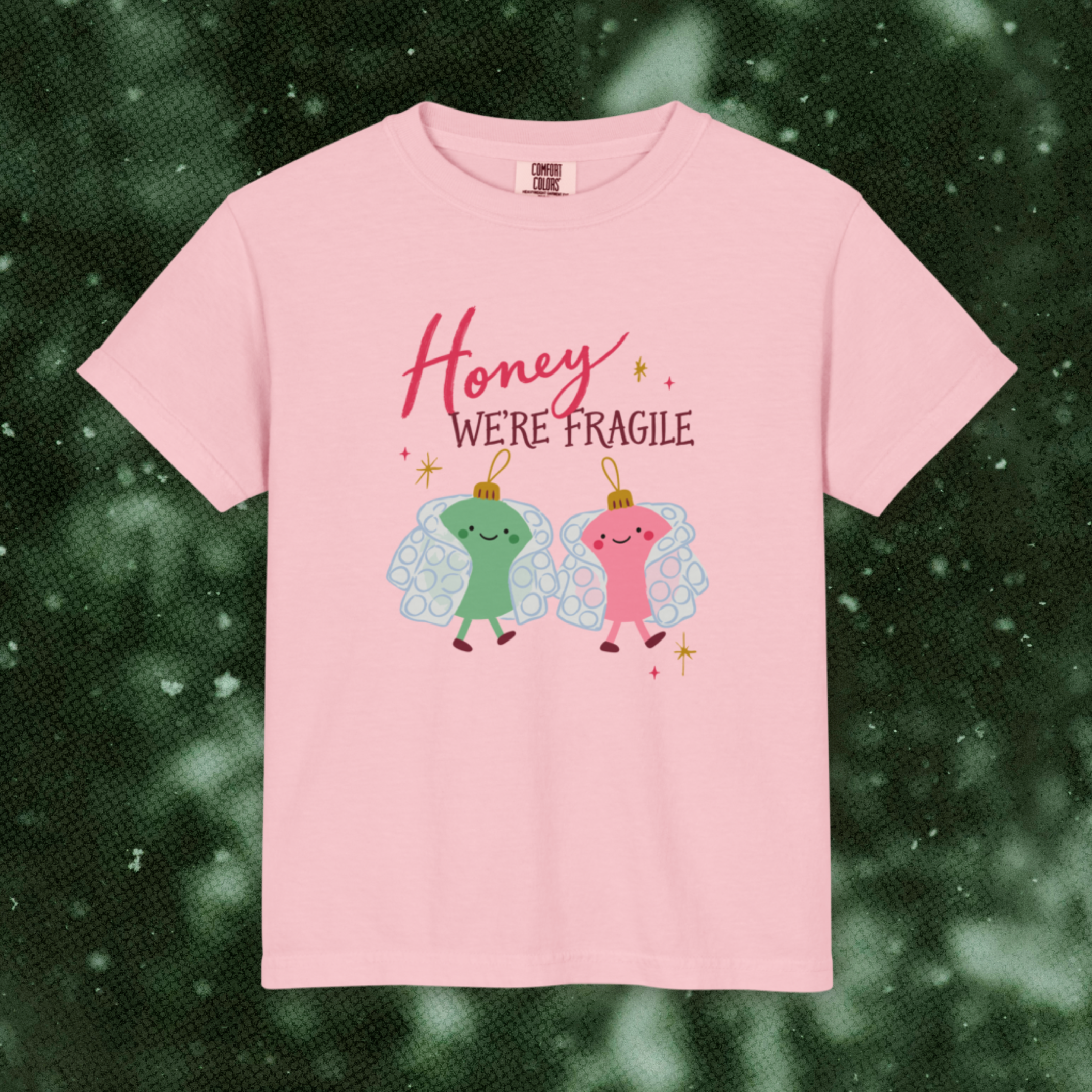 Kid's Honey We're Fragile Tee in Blossom