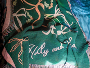 Holly and Ribbon Woven Blanket
