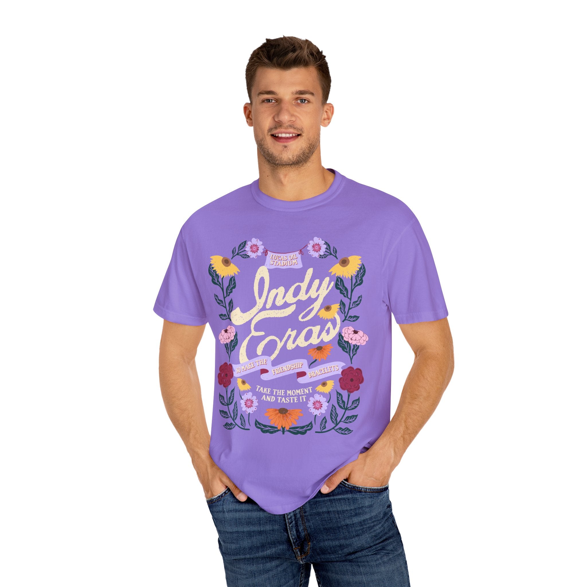 Indy Eras Tour  Floral Piano Comfort Colors Tee
