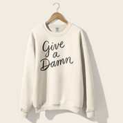 Give a Damn Crewneck in White