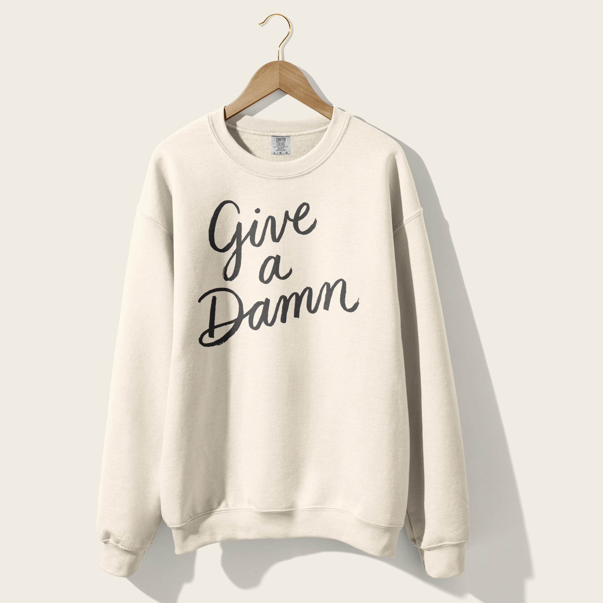 Give a Damn Crewneck in White
