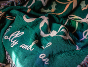 Holly and Ribbon Woven Blanket