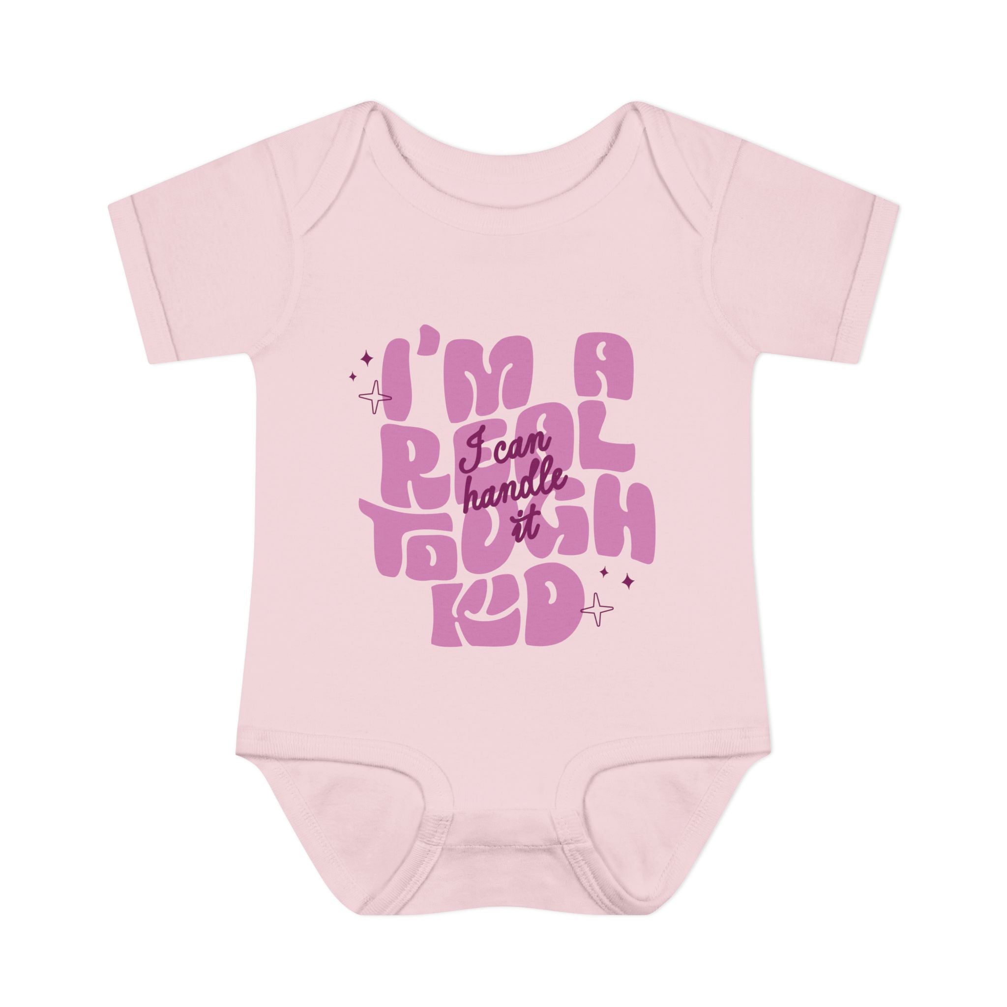 I'm a Real Tough Kid Baby Rib Onesie