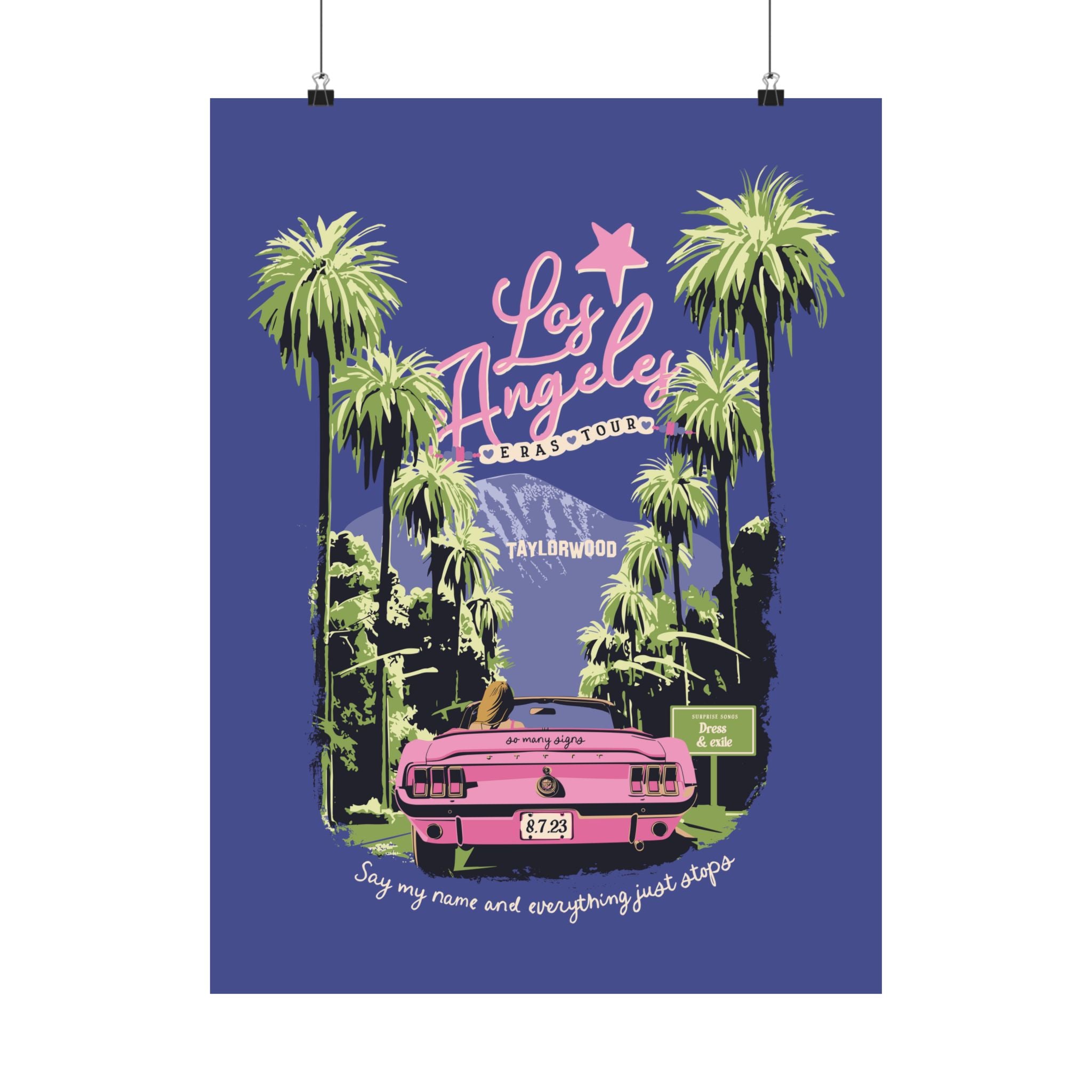 Los Angeles Eras Night Four Taylorwood Poster
