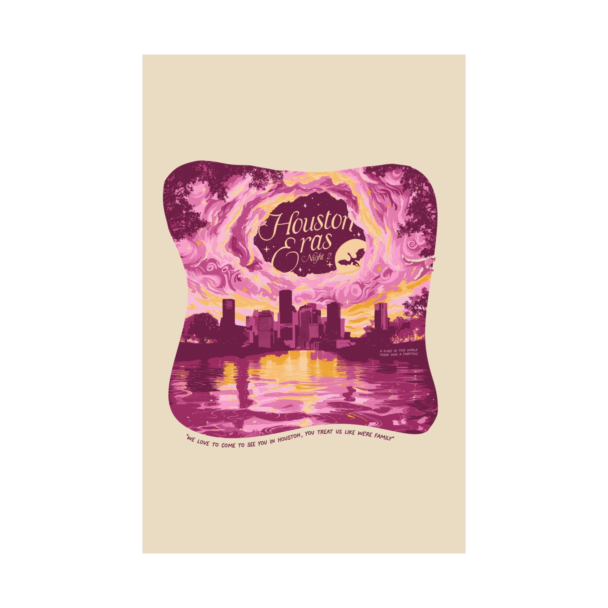 Maroon Surprise Song Dress Night Two Houston Eras Tour Poster
