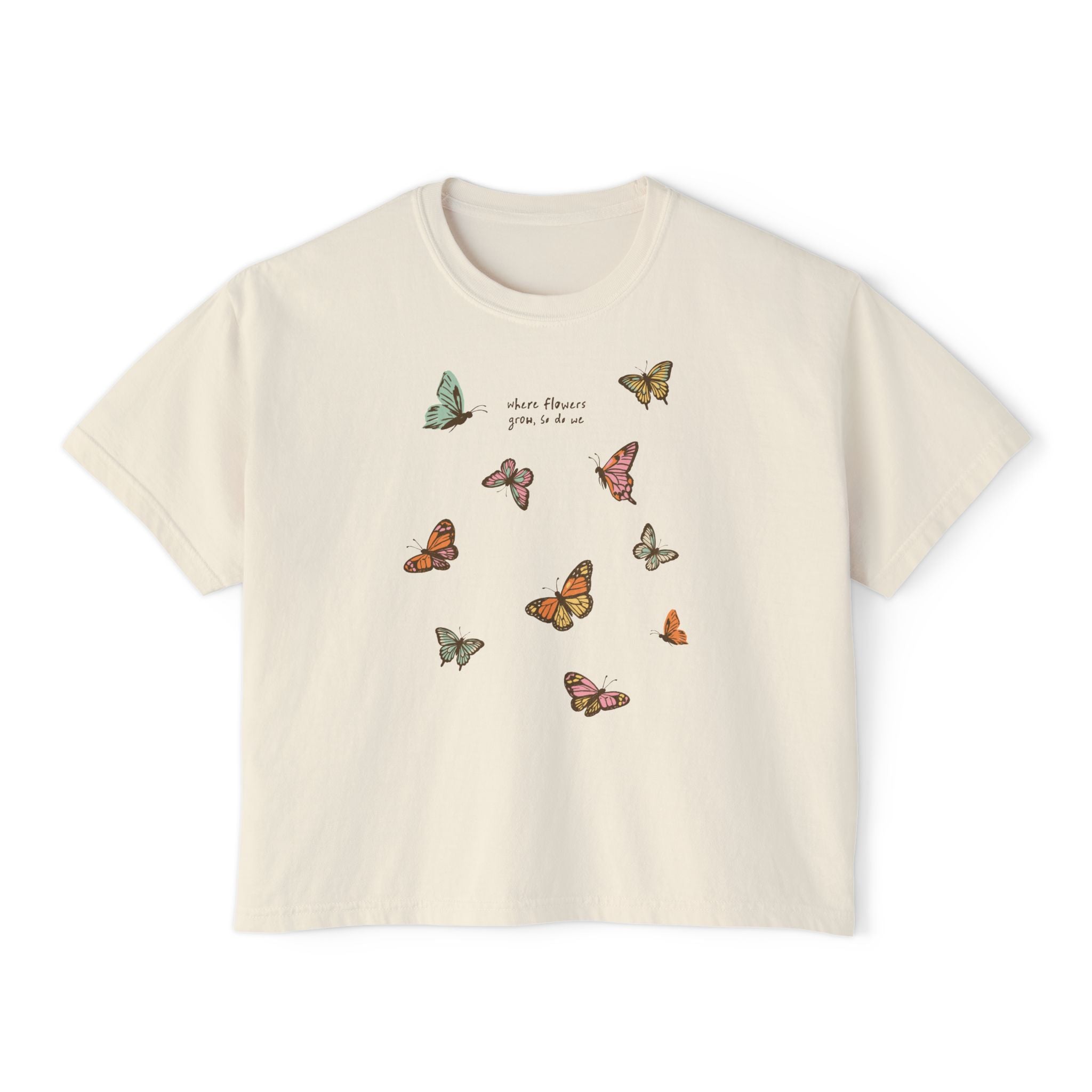Where Flowers Grow Crop Top
