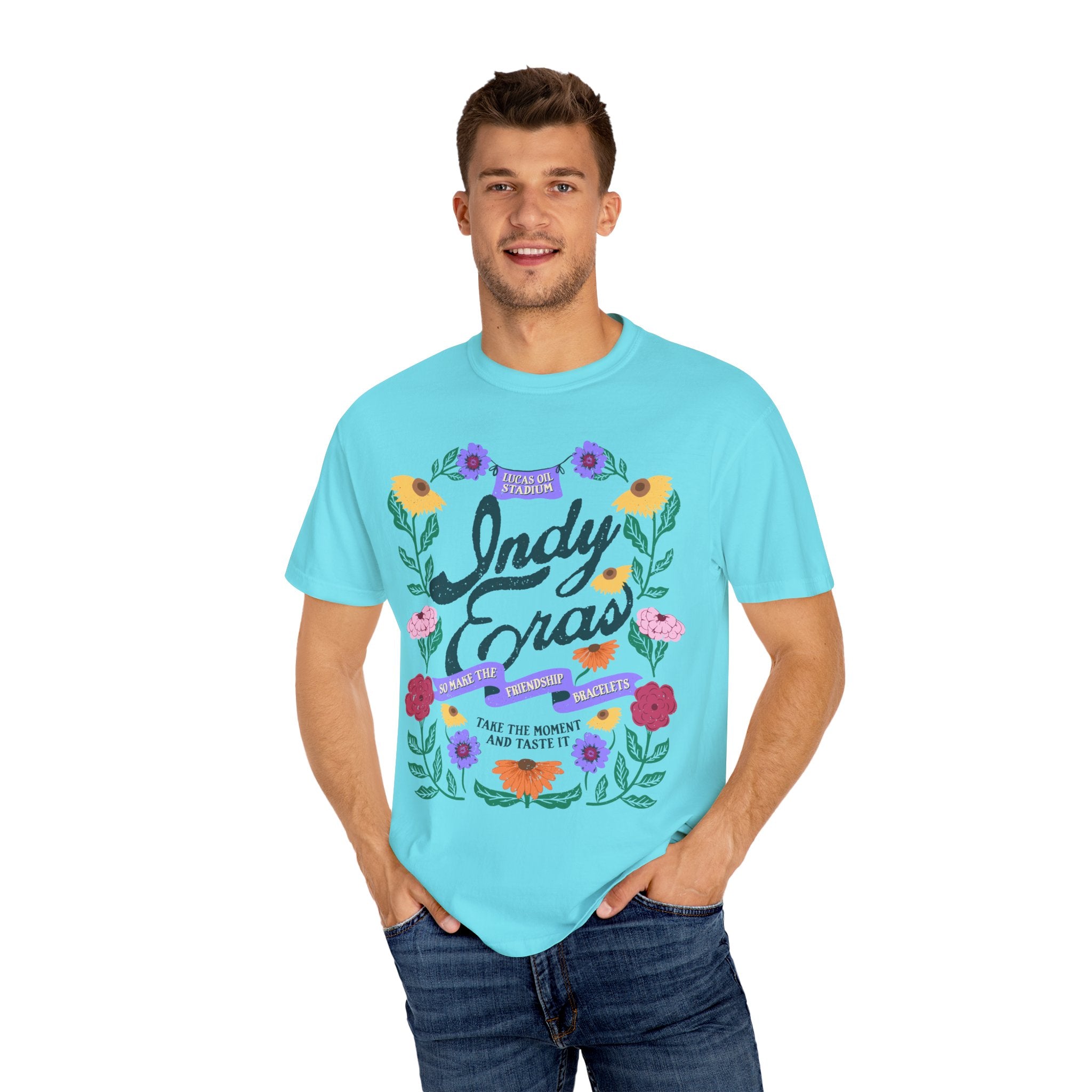 Indy Eras Tour  Floral Piano Comfort Colors Tee