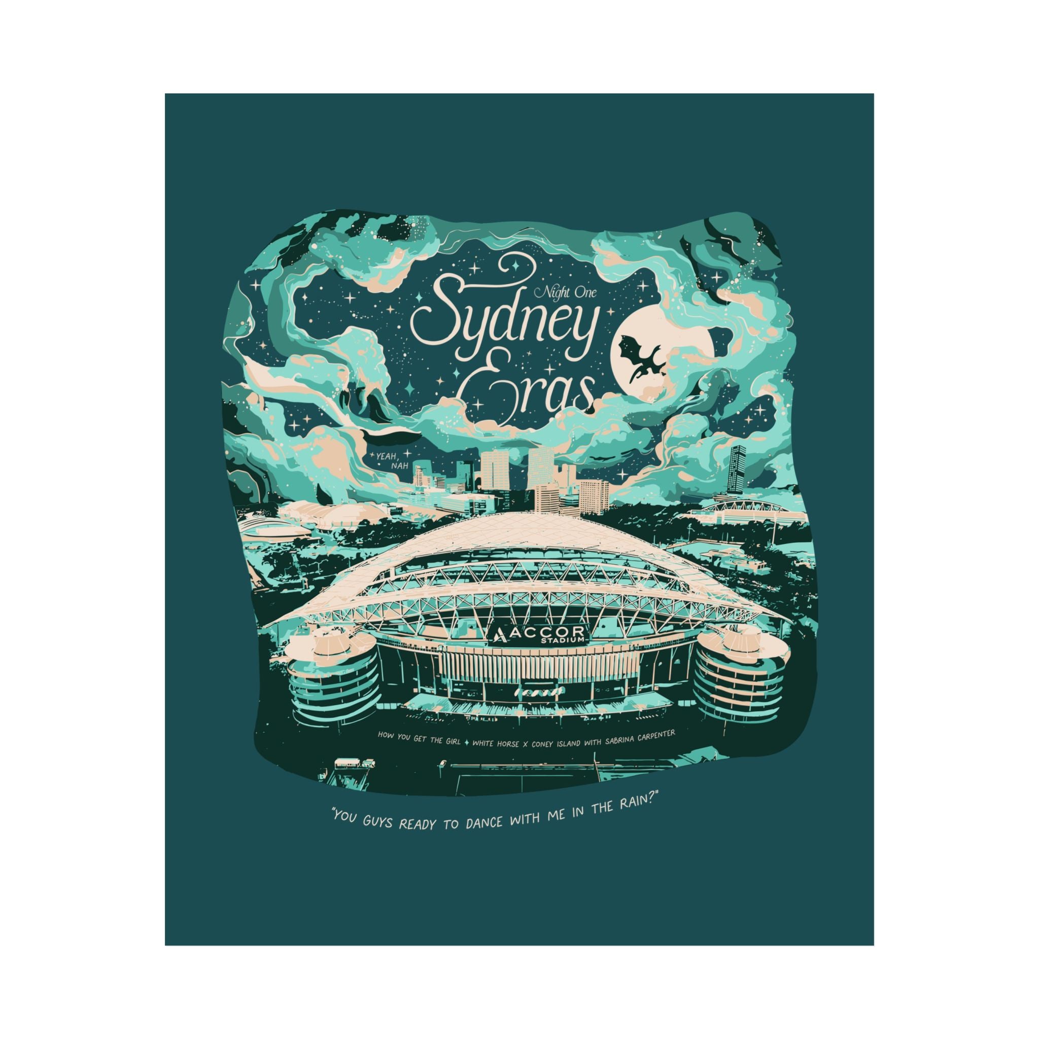 Emerald Night One Sydney Eras Tour Poster