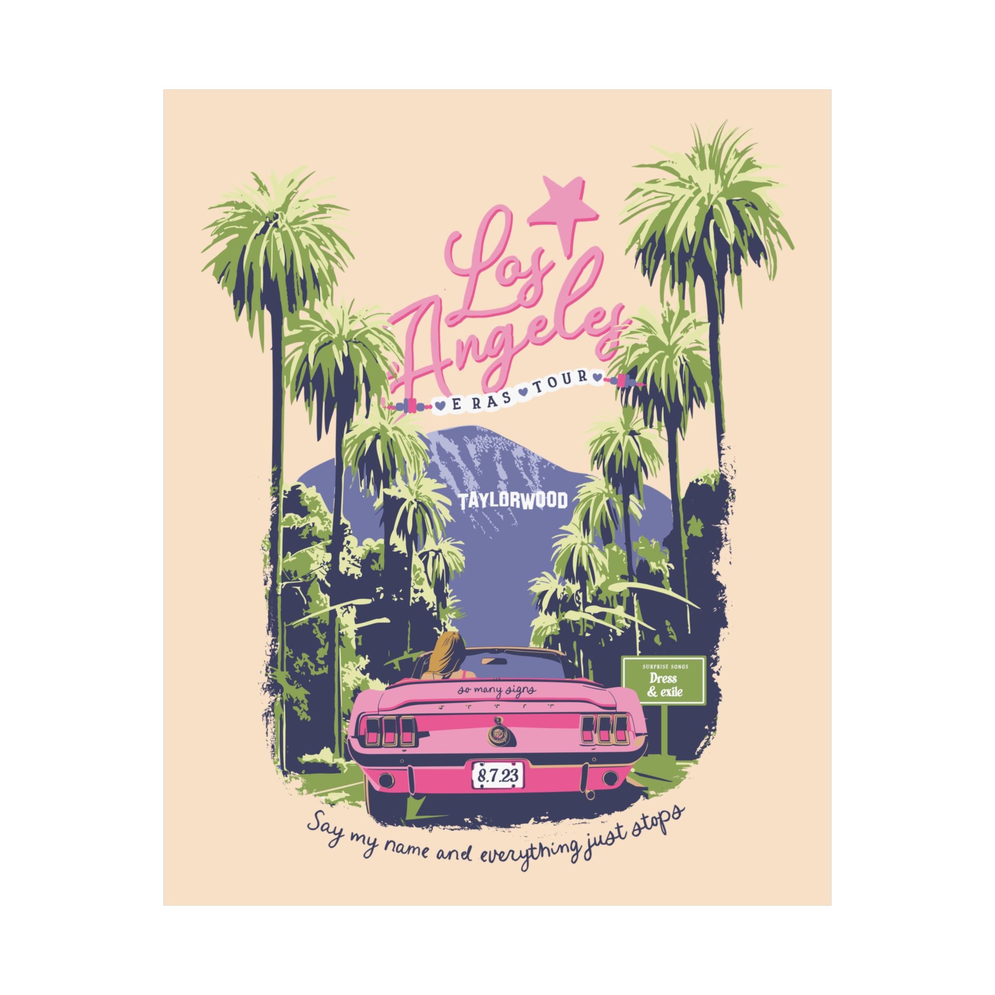 Los Angeles Eras Night Four Taylorwood Poster