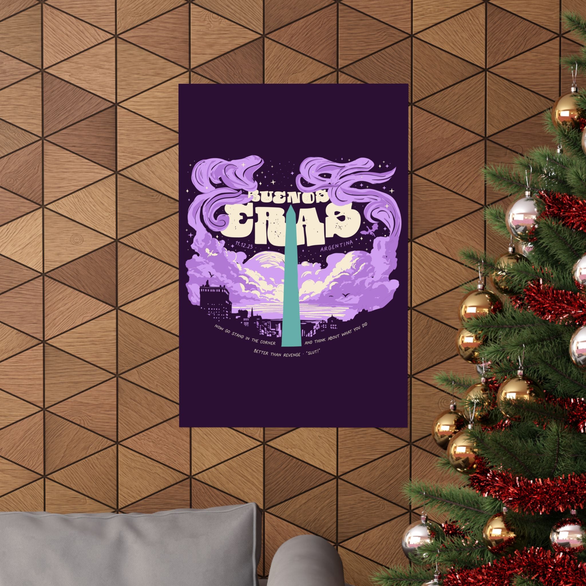 Purple Night Three Buenos Aires Eras Tour Poster