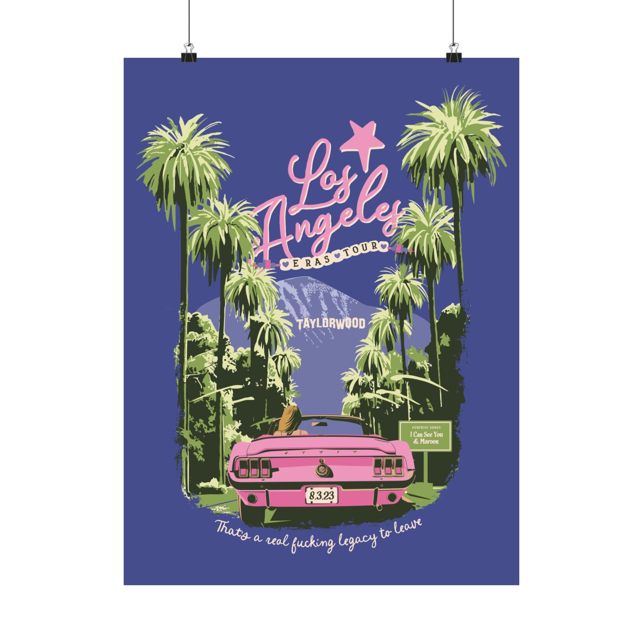 Los Angeles Eras Night One Taylorwood Poster