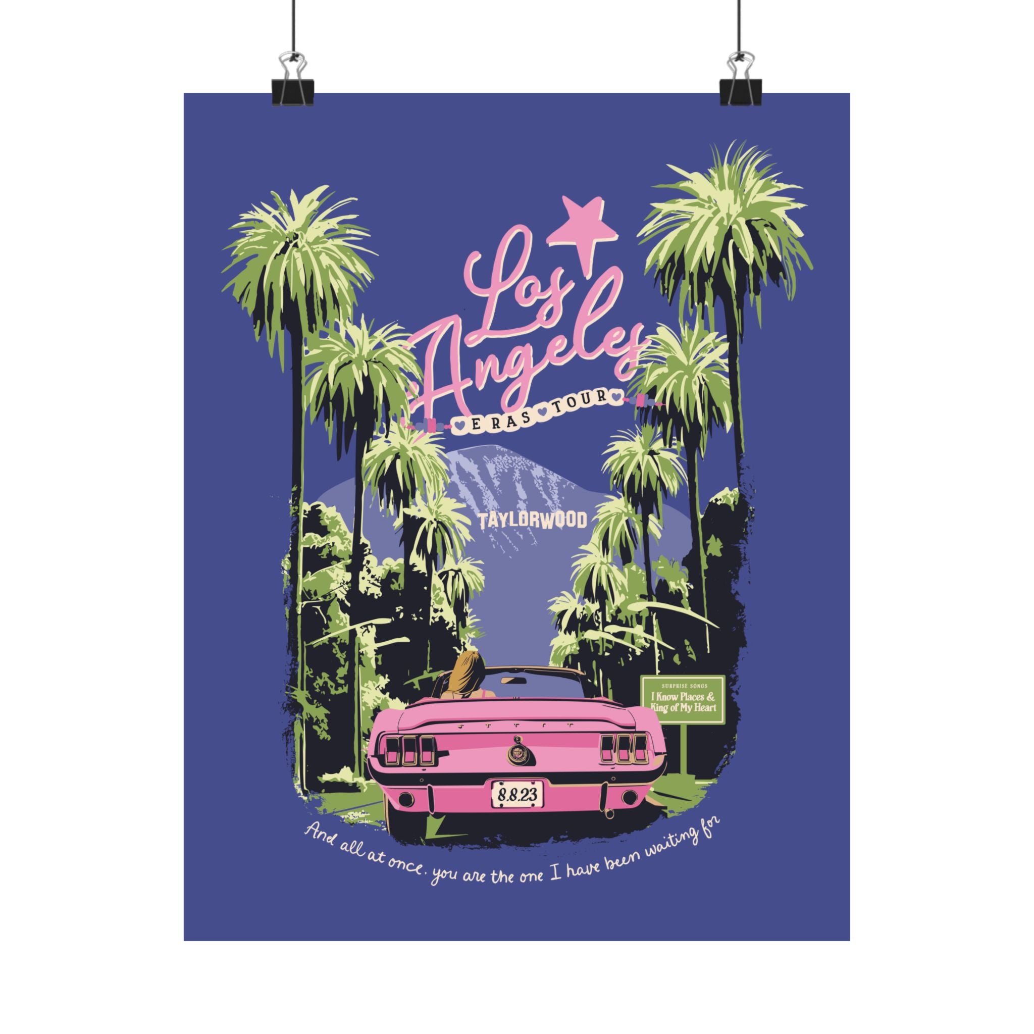 Los Angeles Eras Night Five Taylorwood Poster