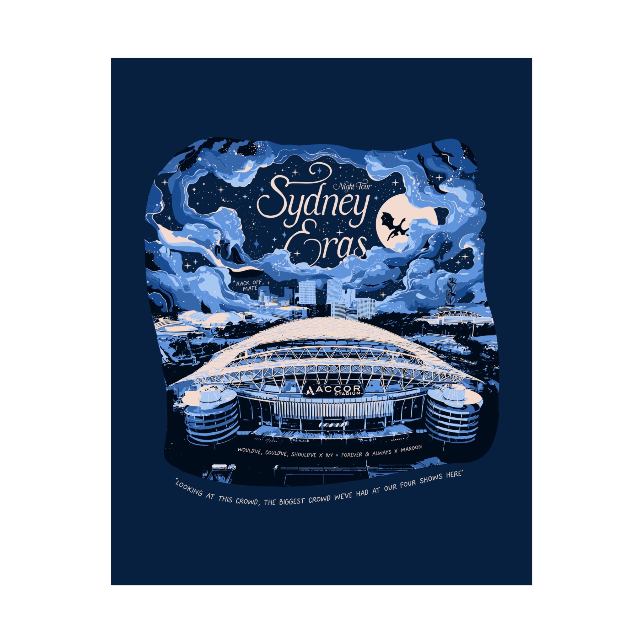 Navy Night Four Sydney Eras Tour Poster