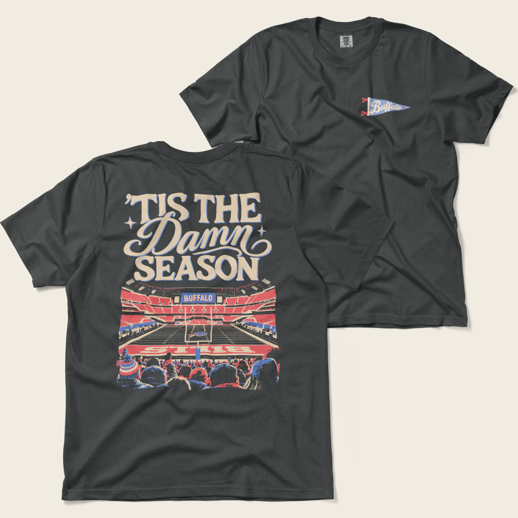 ’Tis the Damn Season Buffalo Tee in Graphite