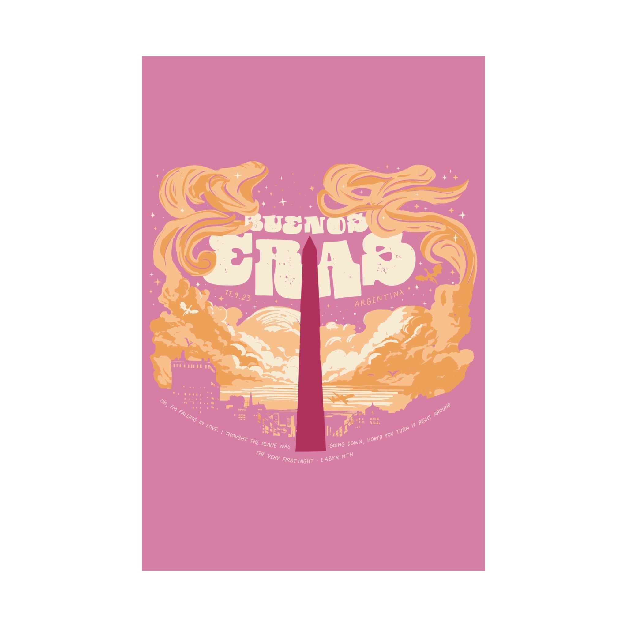 Pink Night One Buenos Aires Eras Tour Poster