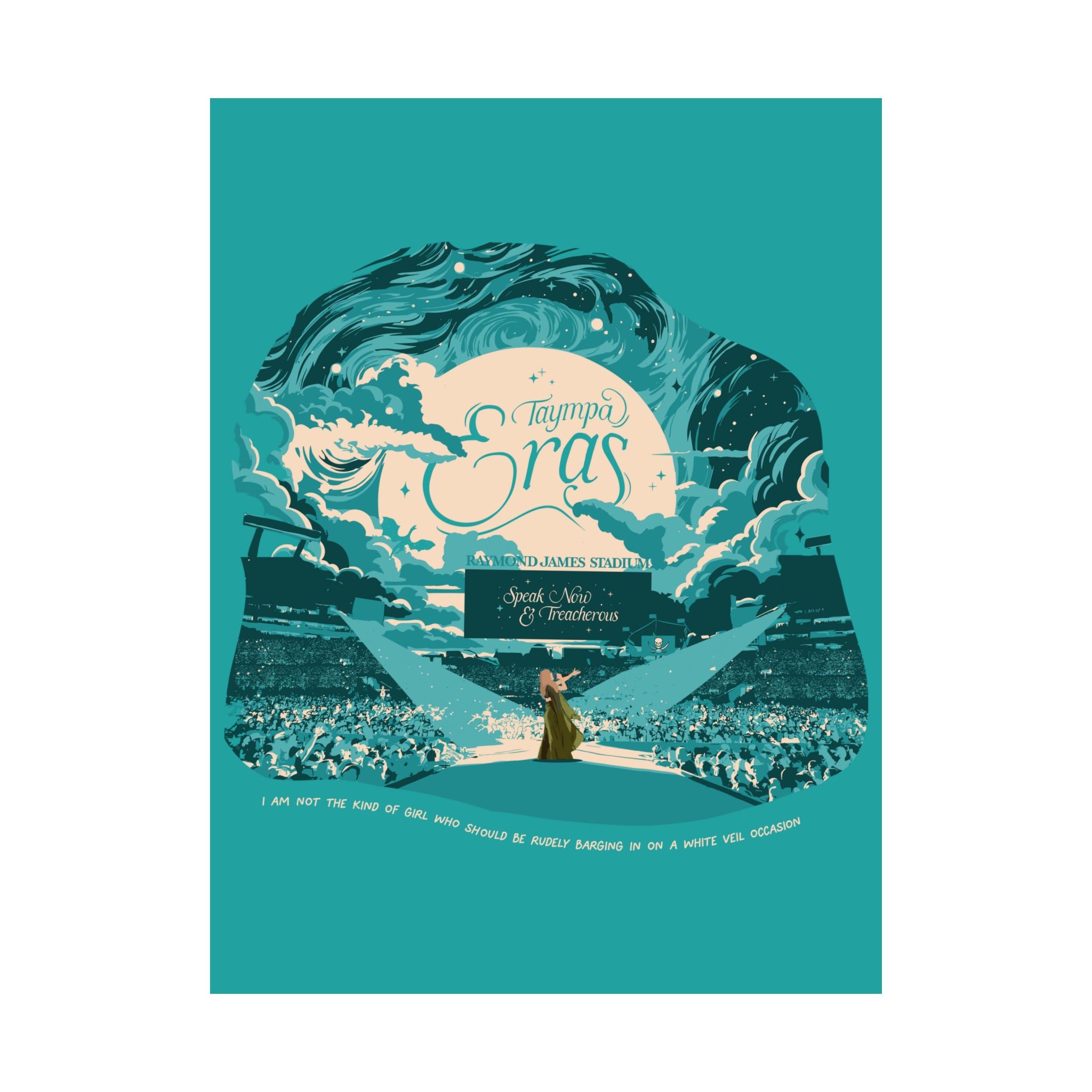 Teal Night One Tampa Eras Tour Poster