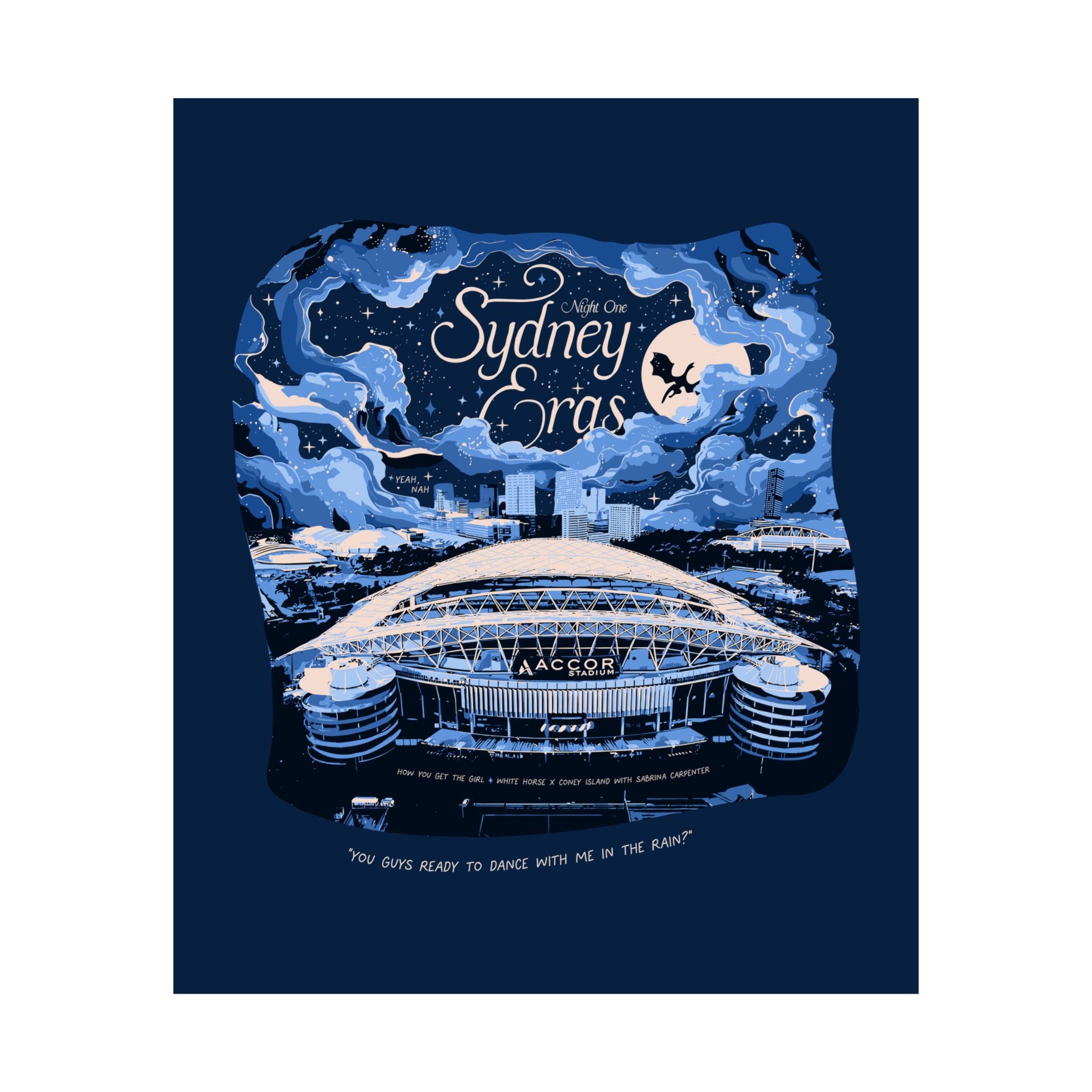 Navy Night One Sydney Eras Tour Poster