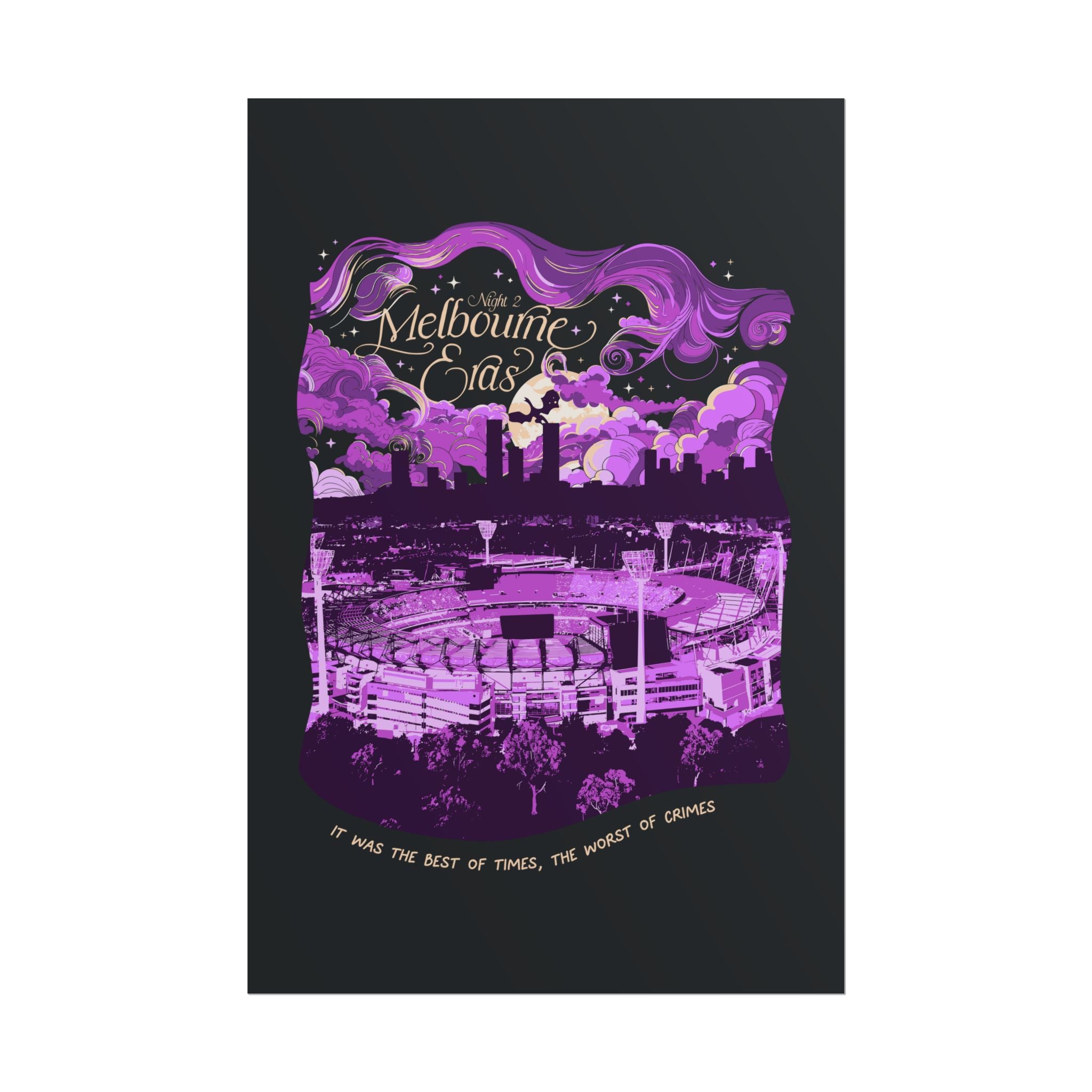 Black Night Two Melbourne Eras Tour Poster