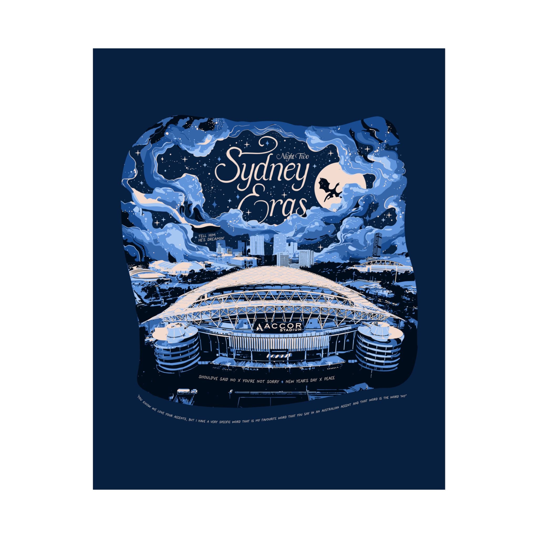 Navy Night Two Sydney Eras Tour Poster