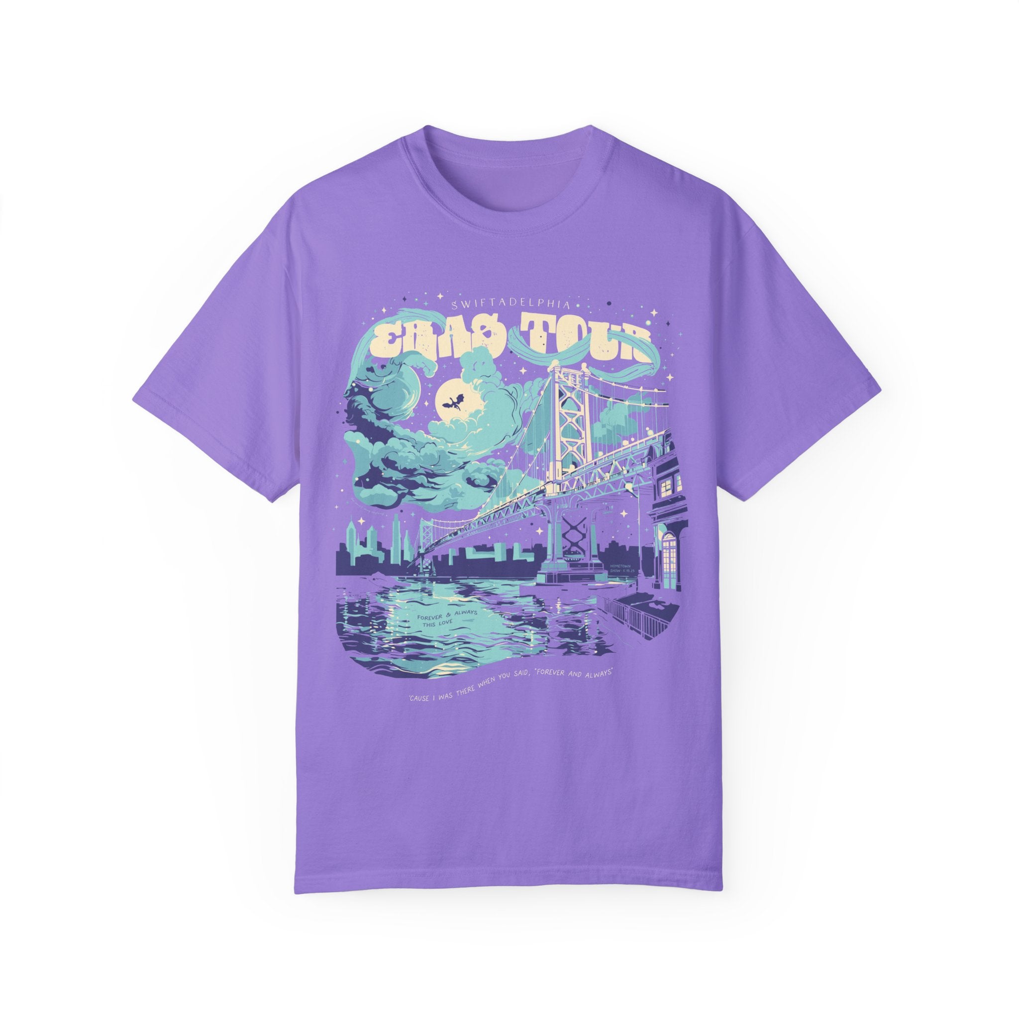 Night Two Swiftadelphia Skyline Single Sided Eras Tour Shirt