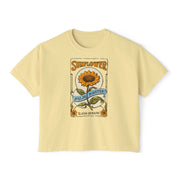 Sunflower Fields Forever Comfort Colors Crop Top