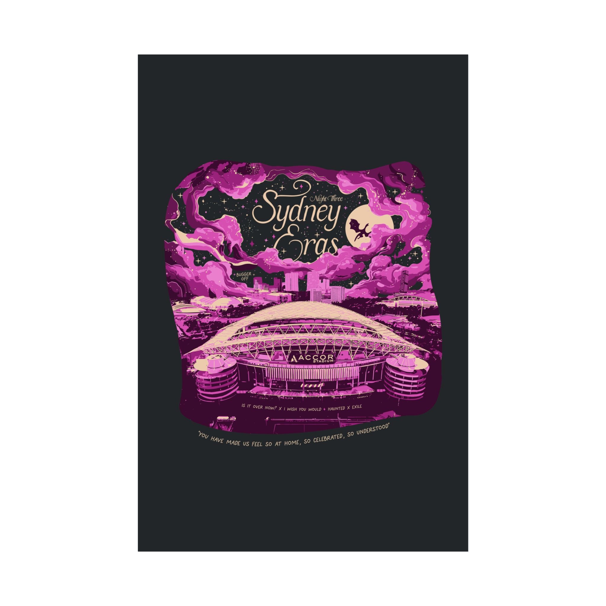 Black Night Three Sydney Eras Tour Poster
