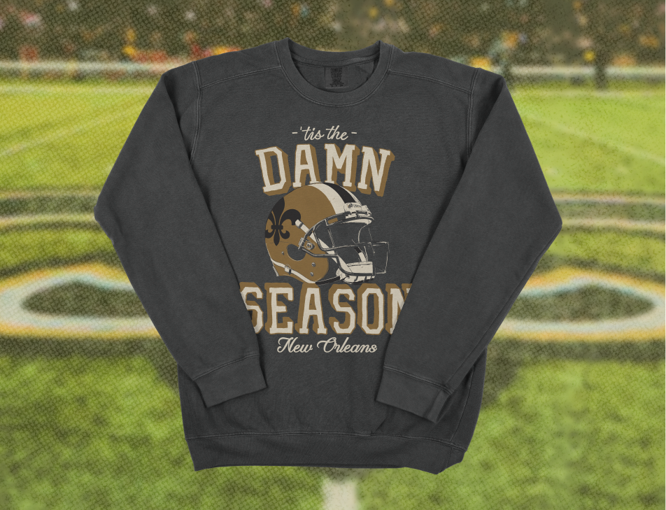 New Orleans Football 'Tis The Season Crewneck in Black