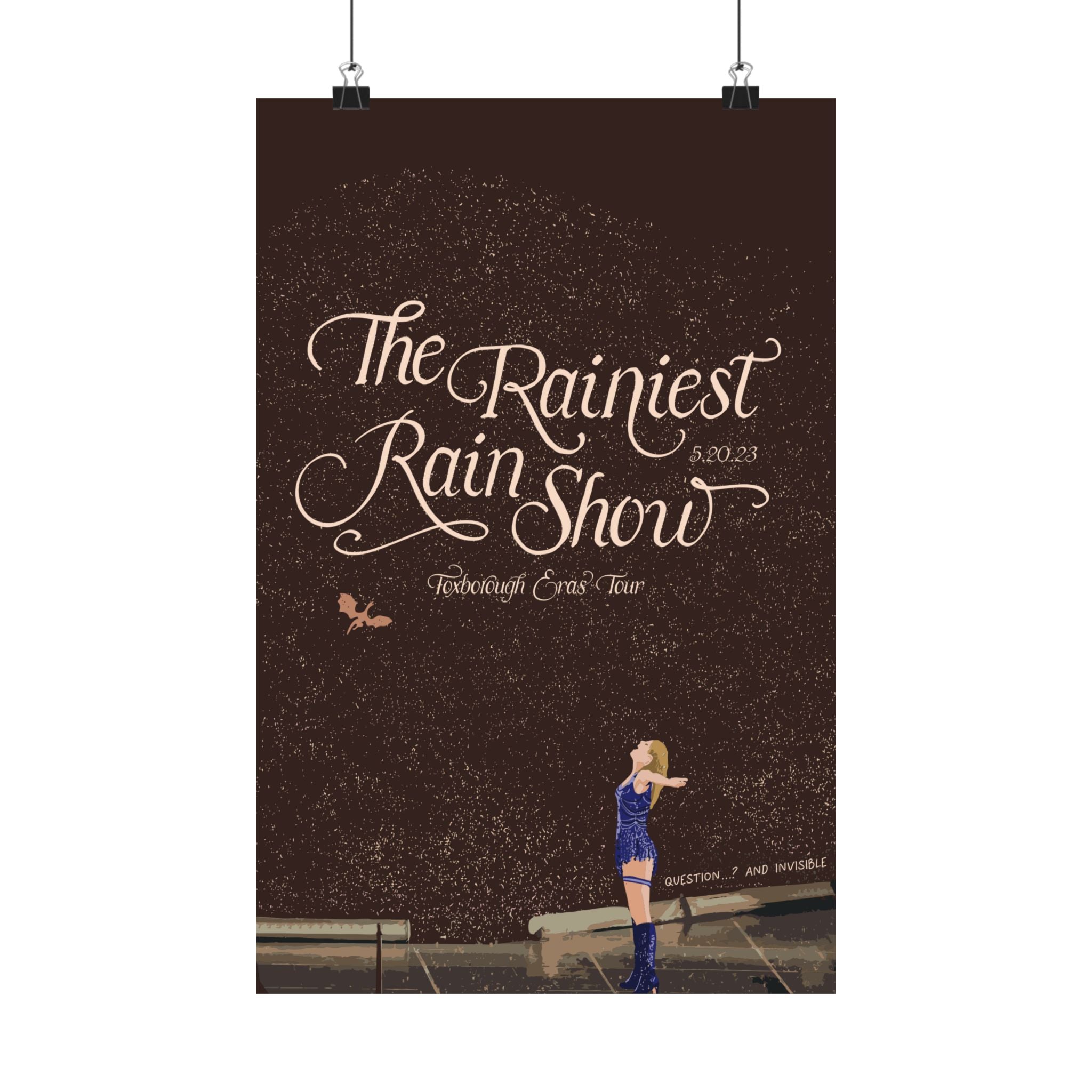 Brown Foxborough Rainiest Rain Show Poster