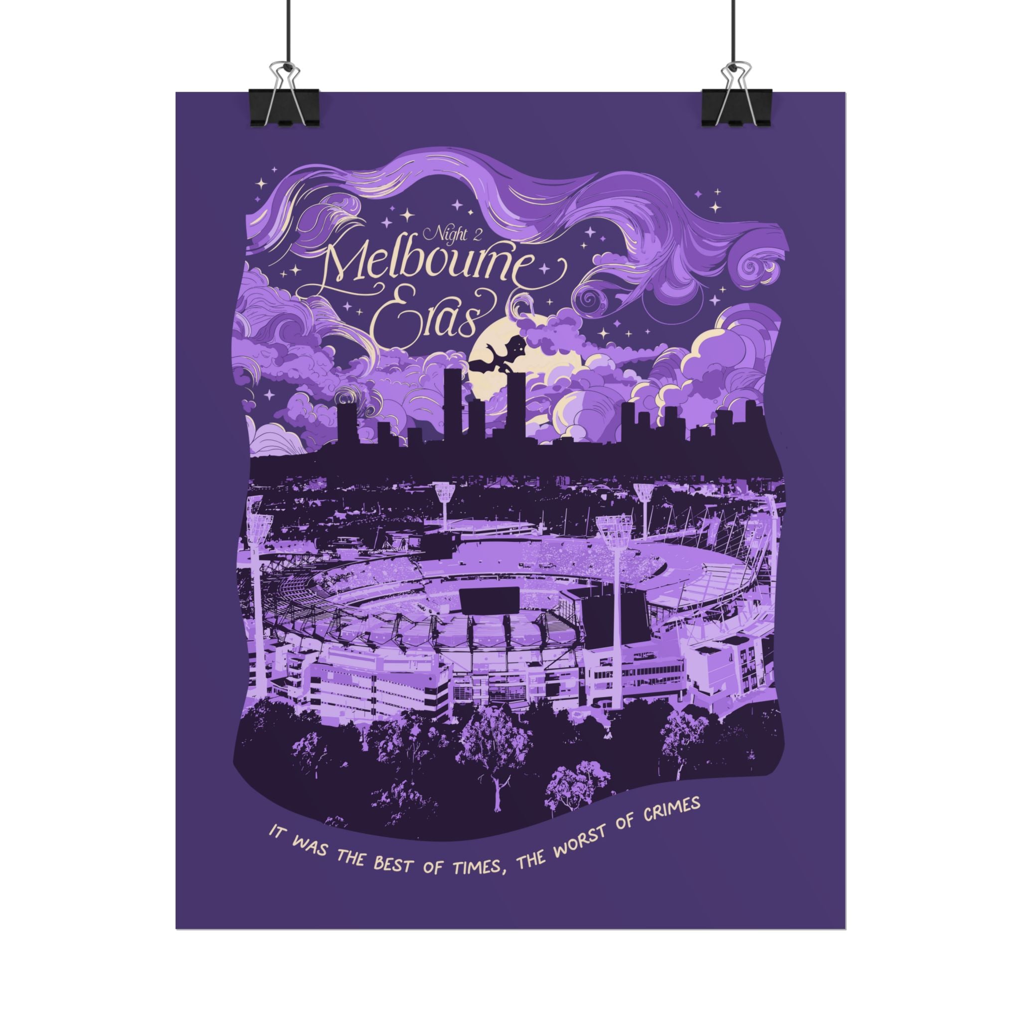Purple Night Two Melbourne Eras Tour Poster