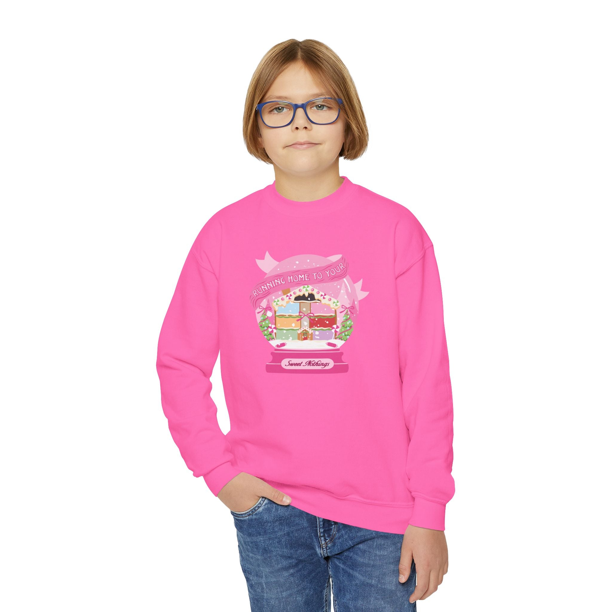 Kid's Running Home To Your Sweet Nothings Crewneck Sweatshirt
