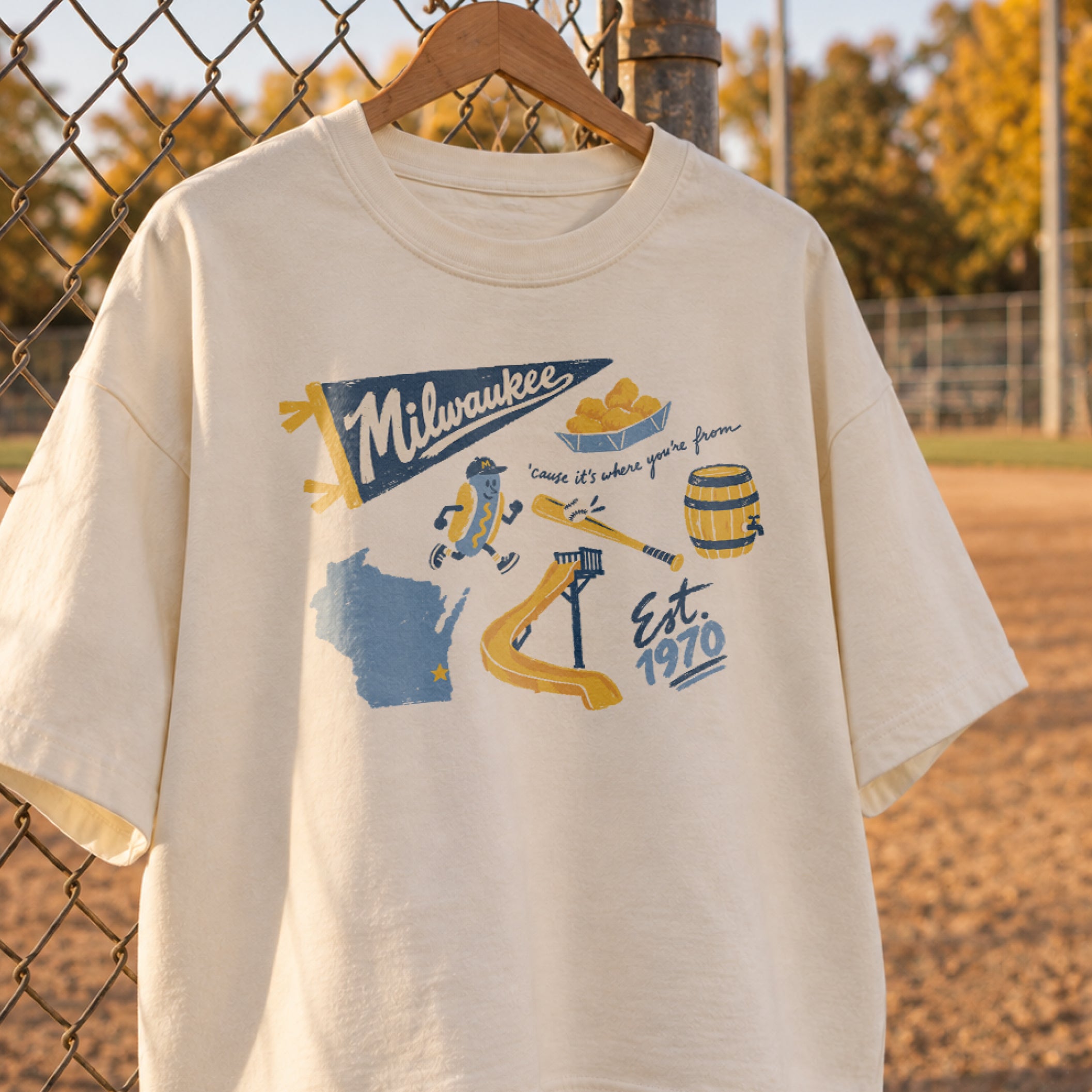 Milwaukee Forever Boxy Tee in Ivory