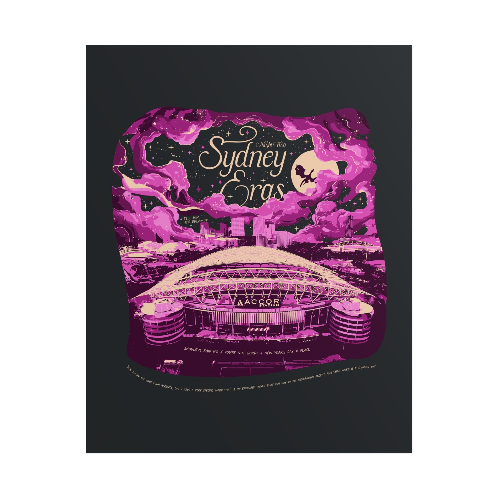 Black Night Two Sydney Eras Tour Poster