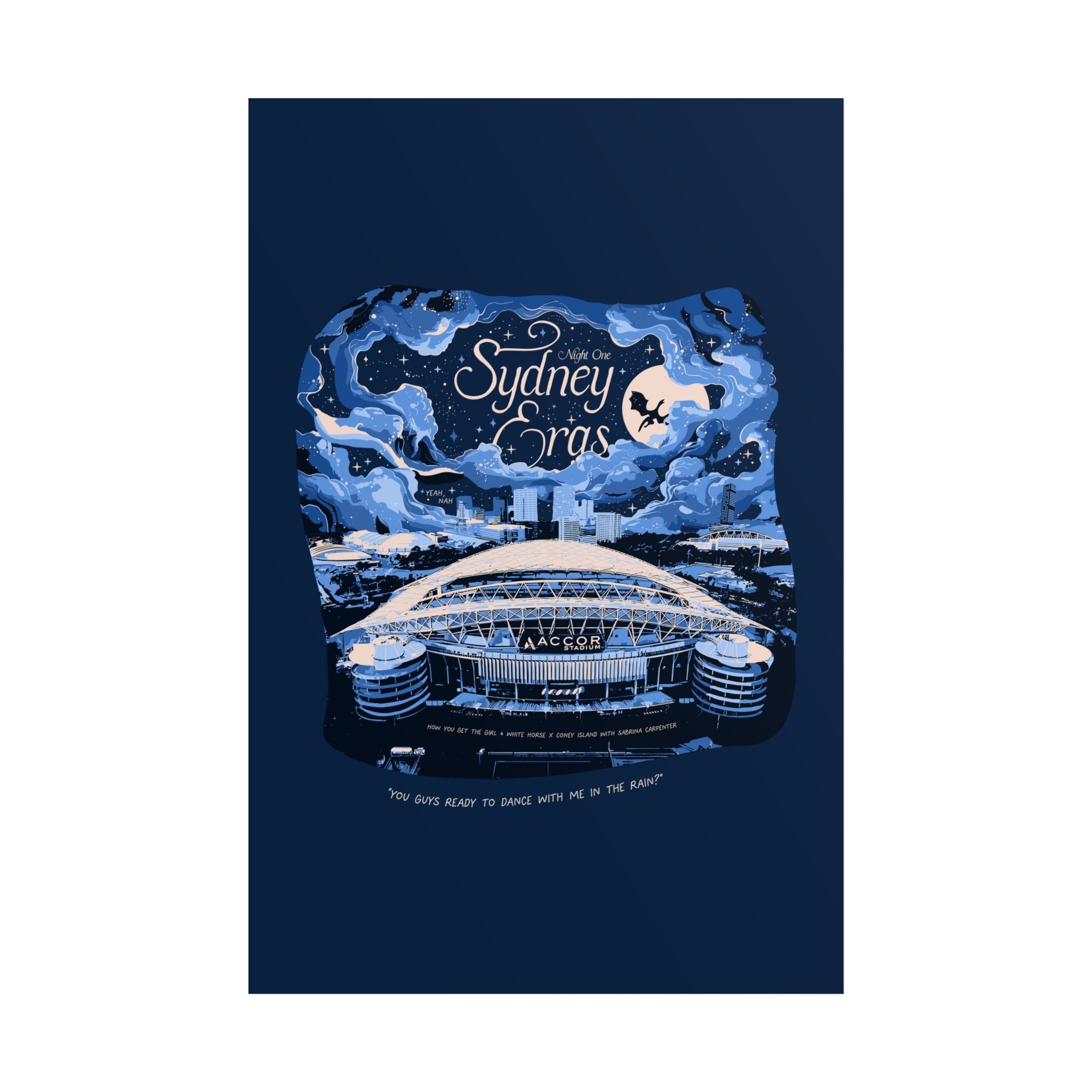 Navy Night One Sydney Eras Tour Poster