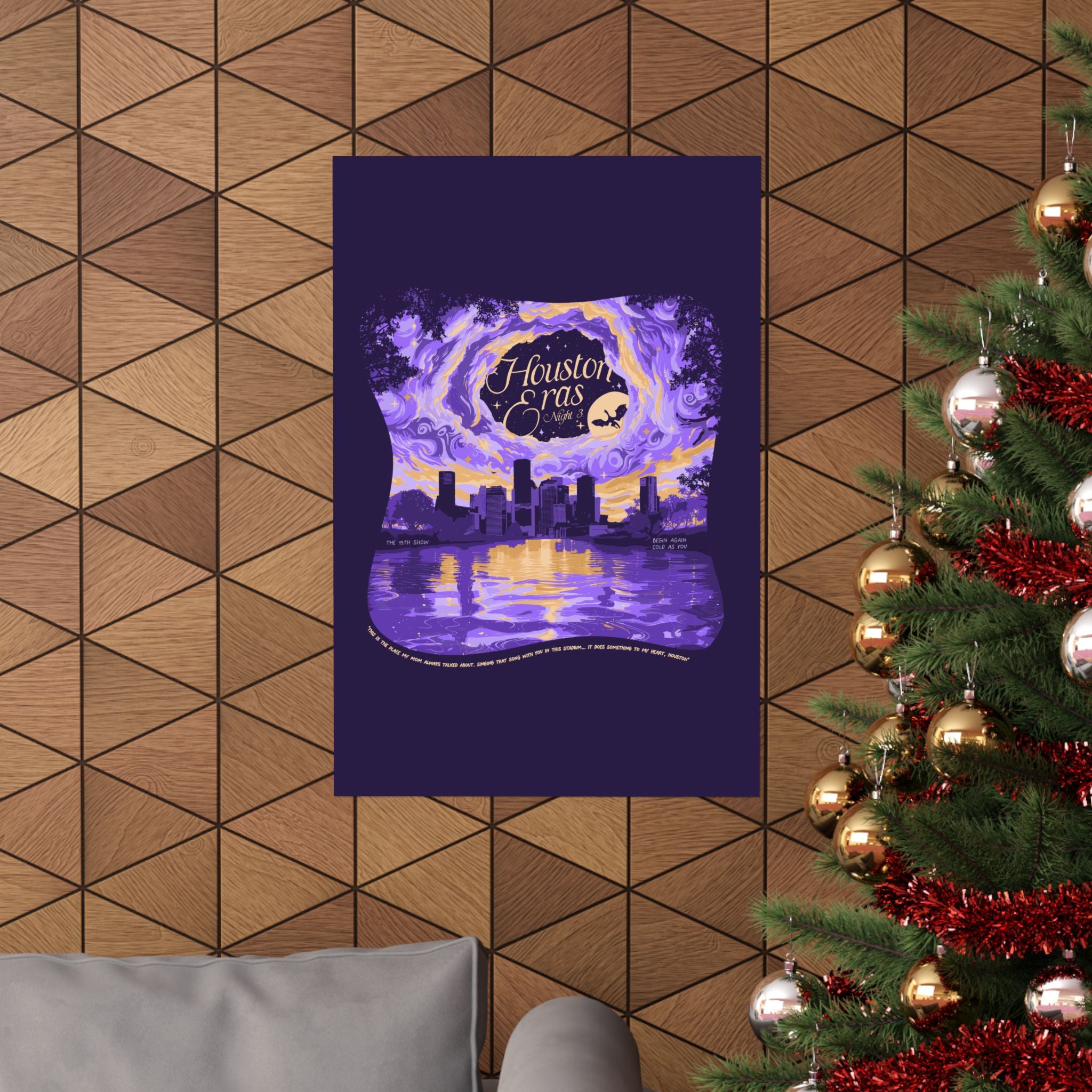 Purple Night Three Houston Eras Poster