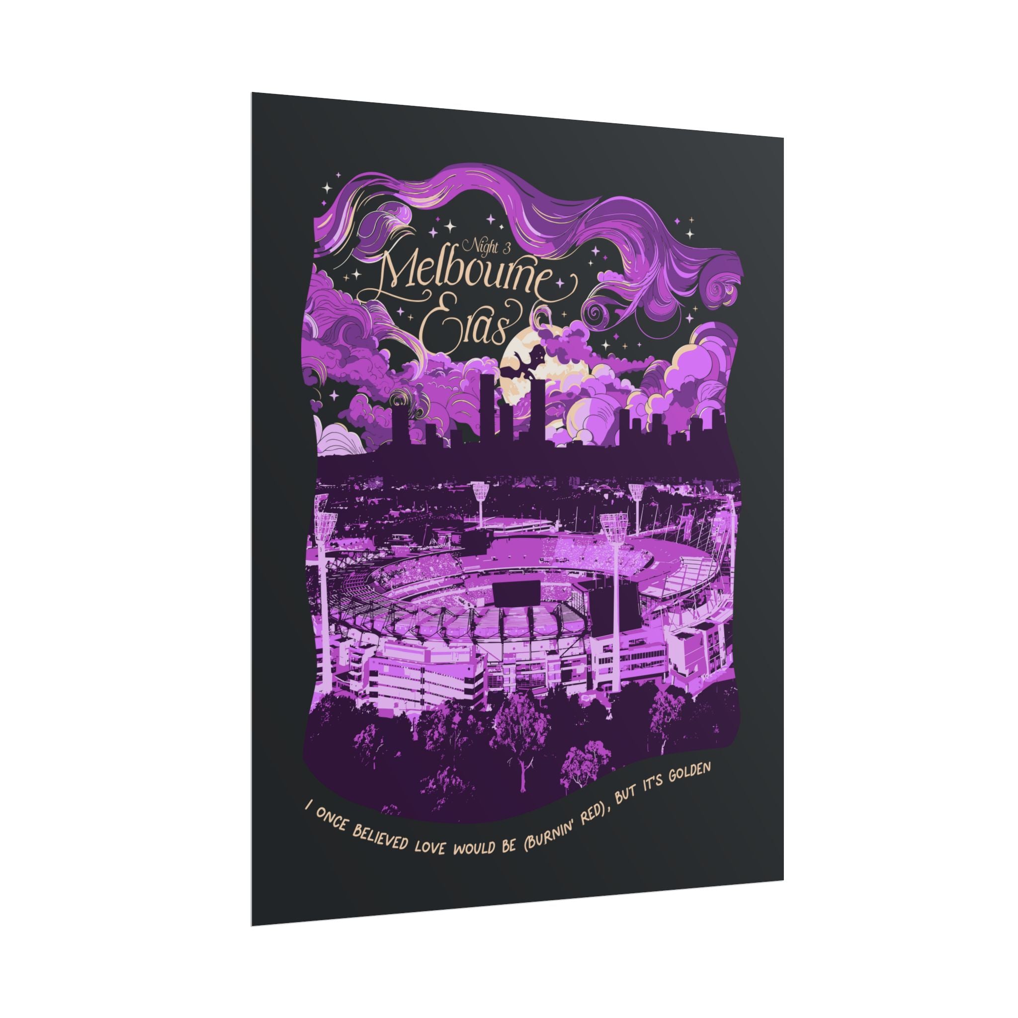 Black Night Three Melbourne Eras Tour Poster