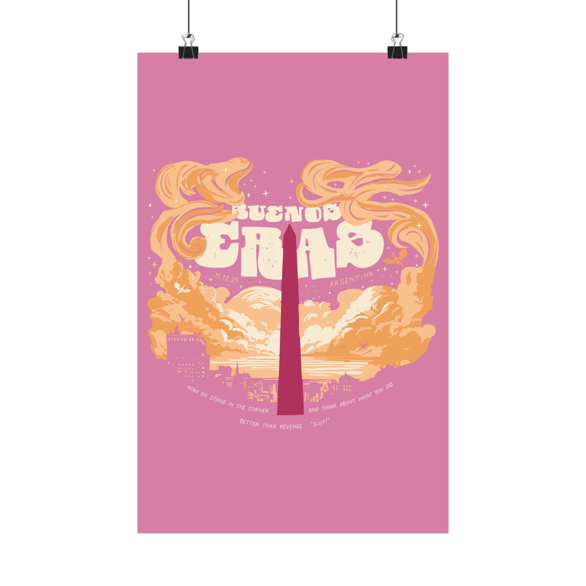 Pink Night Three Buenos Aires Eras Tour Poster