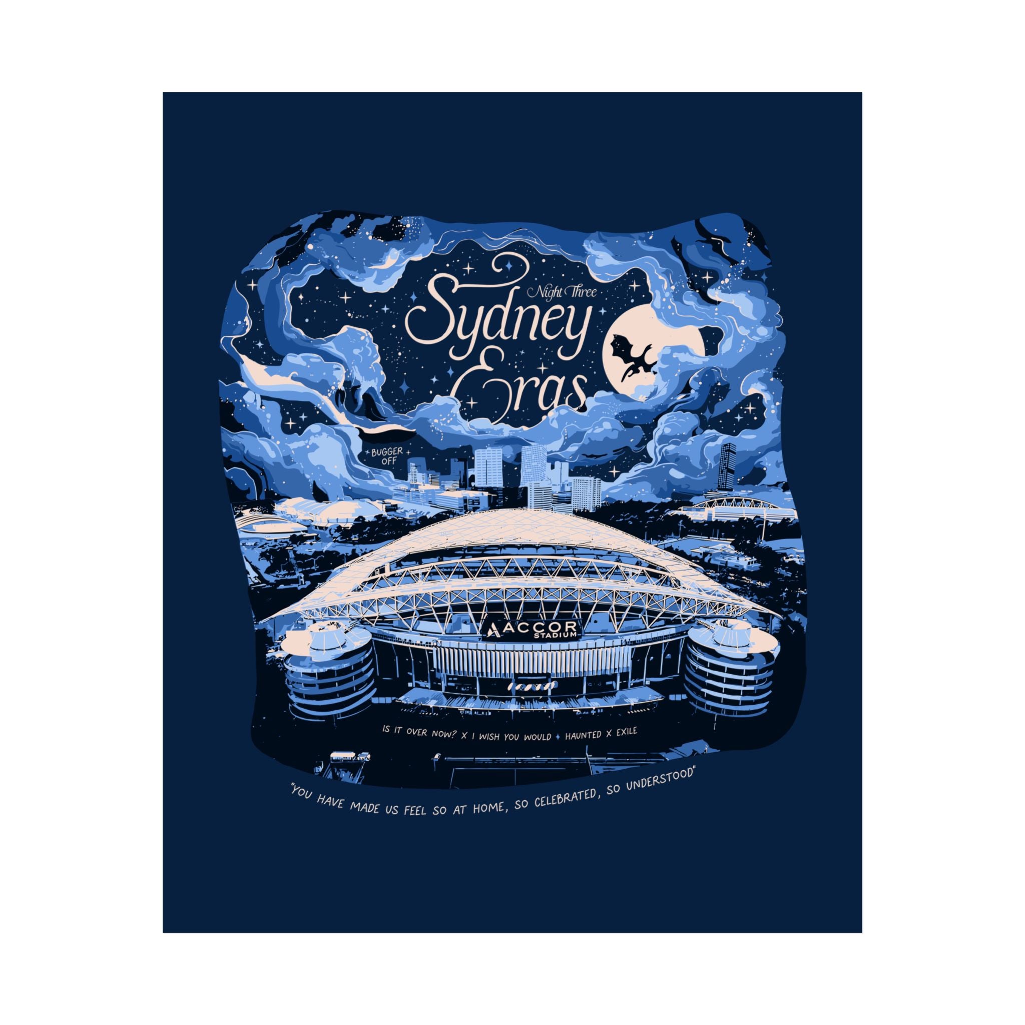 Navy Night Three Sydney Eras Tour Poster