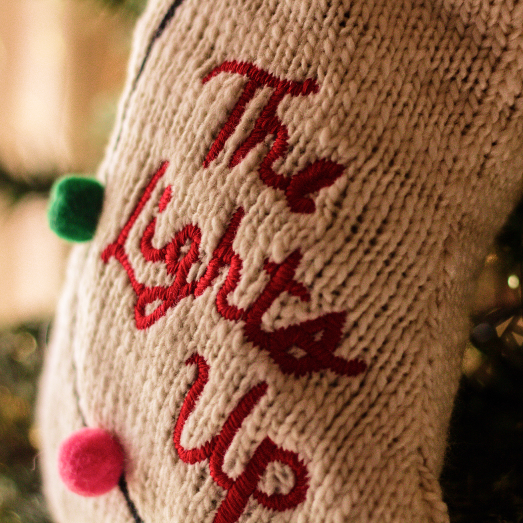 We Could Leave the Lights Up Chunky Knit Stocking