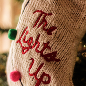 We Could Leave the Lights Up Chunky Knit Stocking