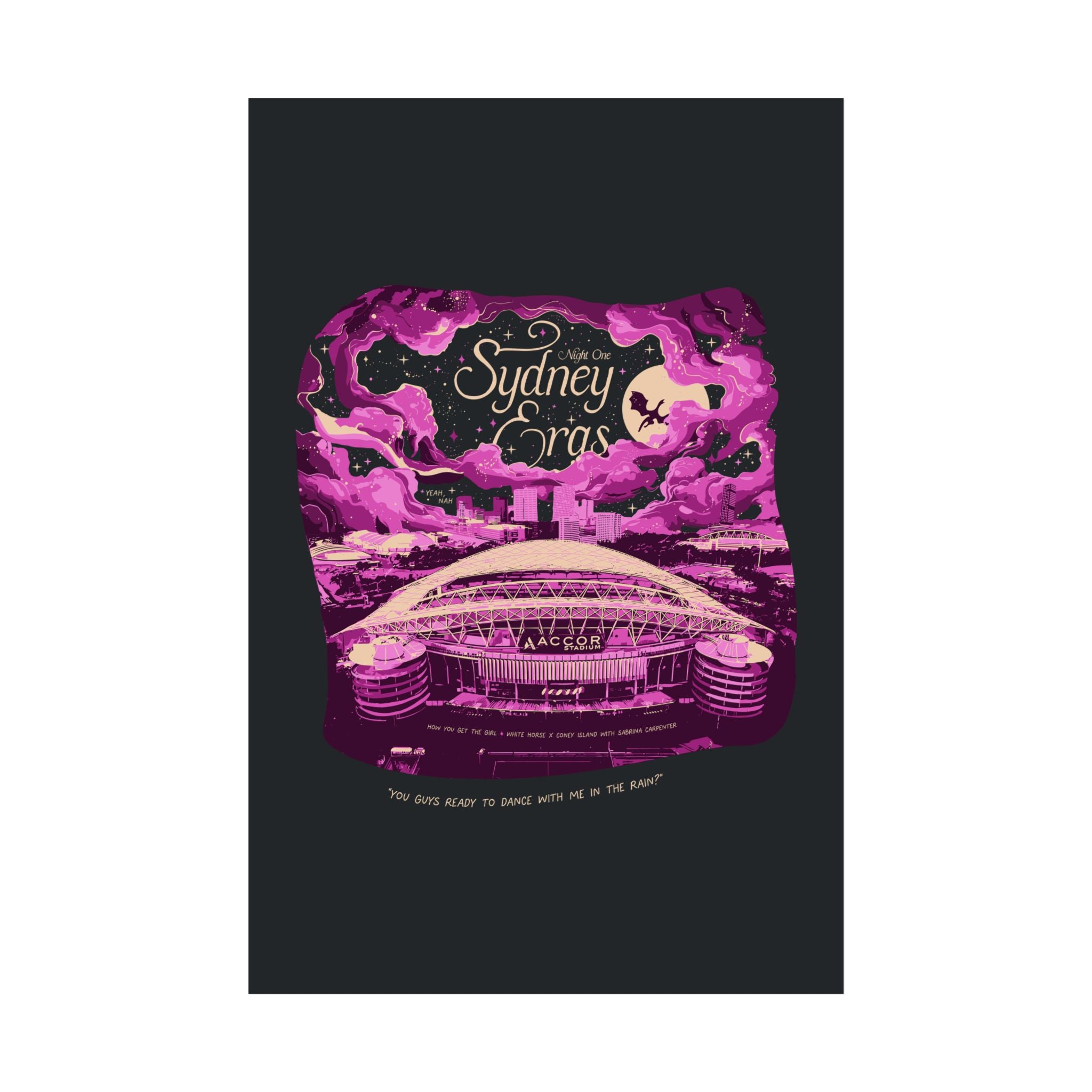 Black Night One Sydney Eras Tour Poster