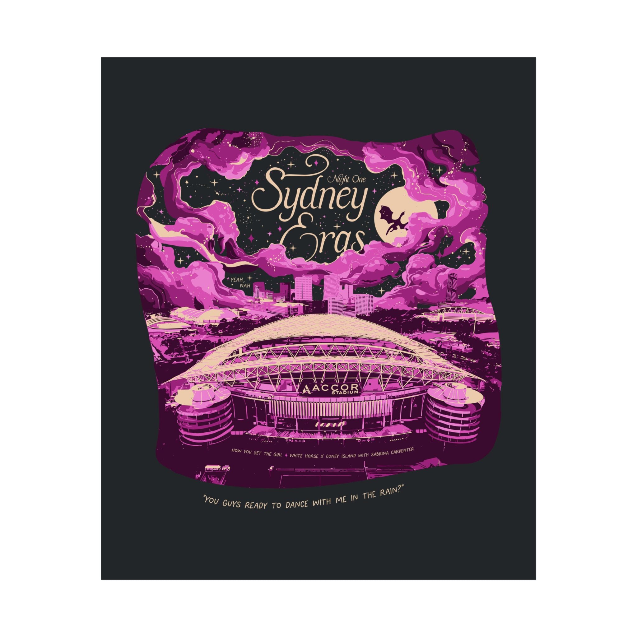 Black Night One Sydney Eras Tour Poster