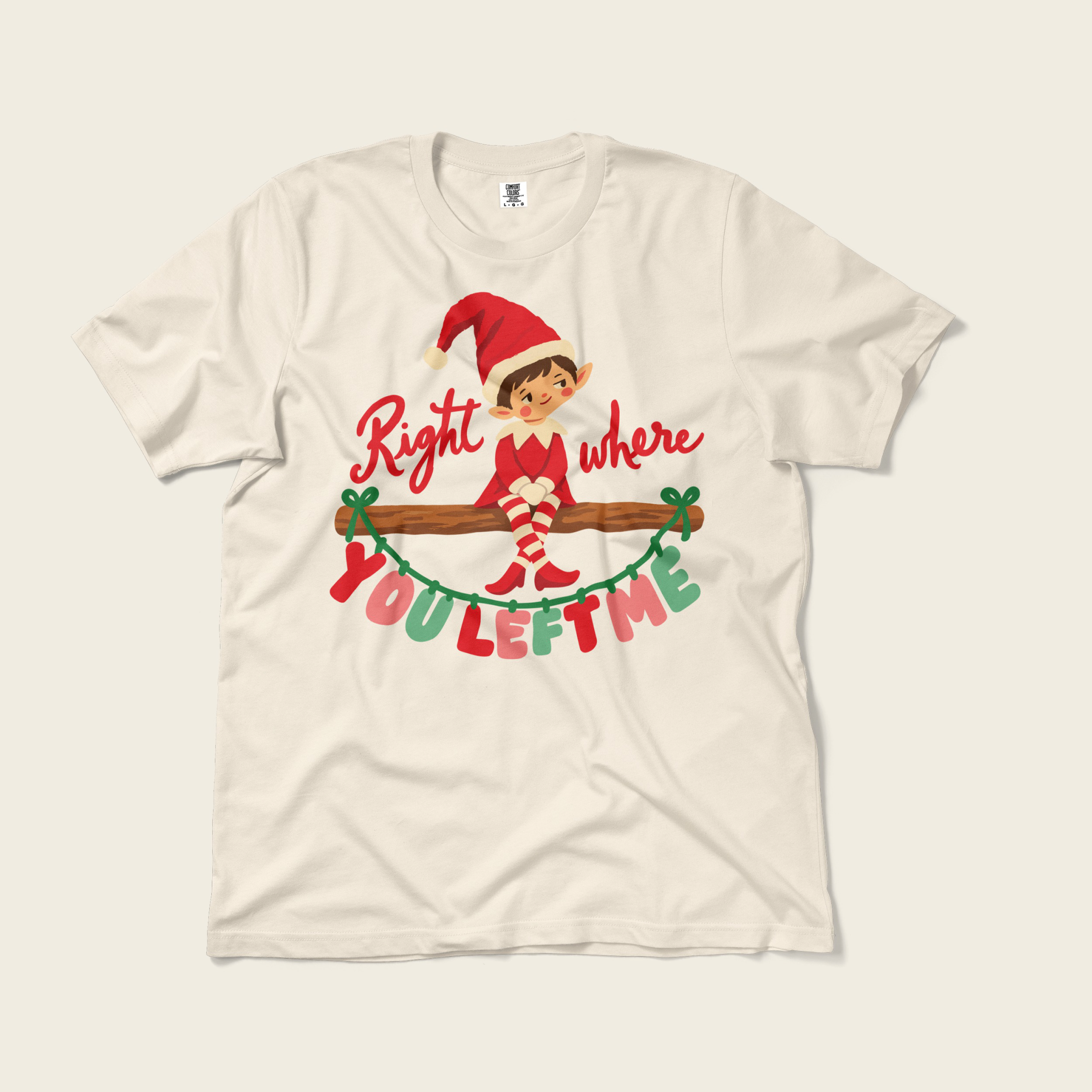 Right Where You Left Me Tee in Ivory