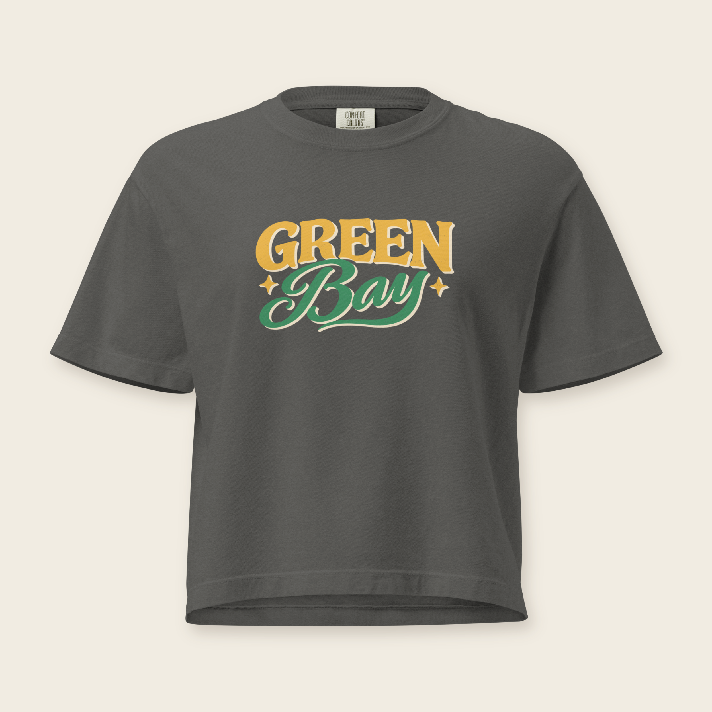 ’Tis the Damn Season Green Bay Boxy Tee in Pepper